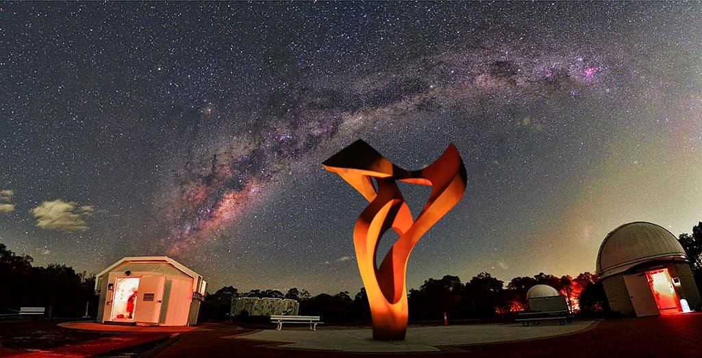 Artist mock-up of a sculpture by Johannes Pannekoek at Perth Observatory